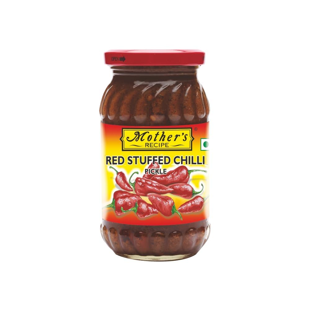 STUFFED RED CHILLI PICKLE 500 GM MOTHERS