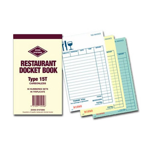DOCKET BOOK TRIPLICATE