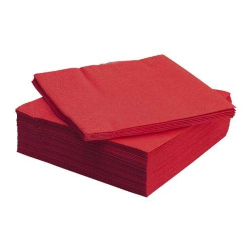 2 PLY DINNER NAPKINS RED